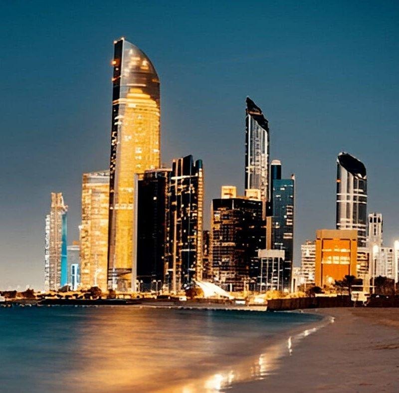Beachfront dining at Abu Dhabi Night Beach with mocktails and seafood