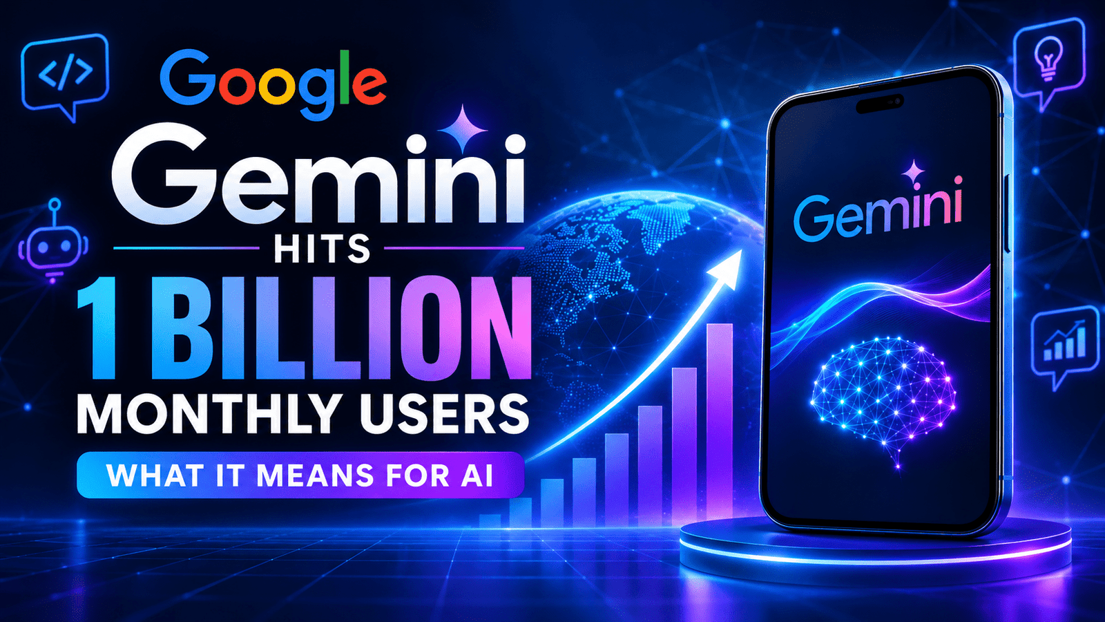 Google Gemini AI reaches 1 billion monthly users, highlighting its rapid growth and growing impact on the artificial intelligence industry